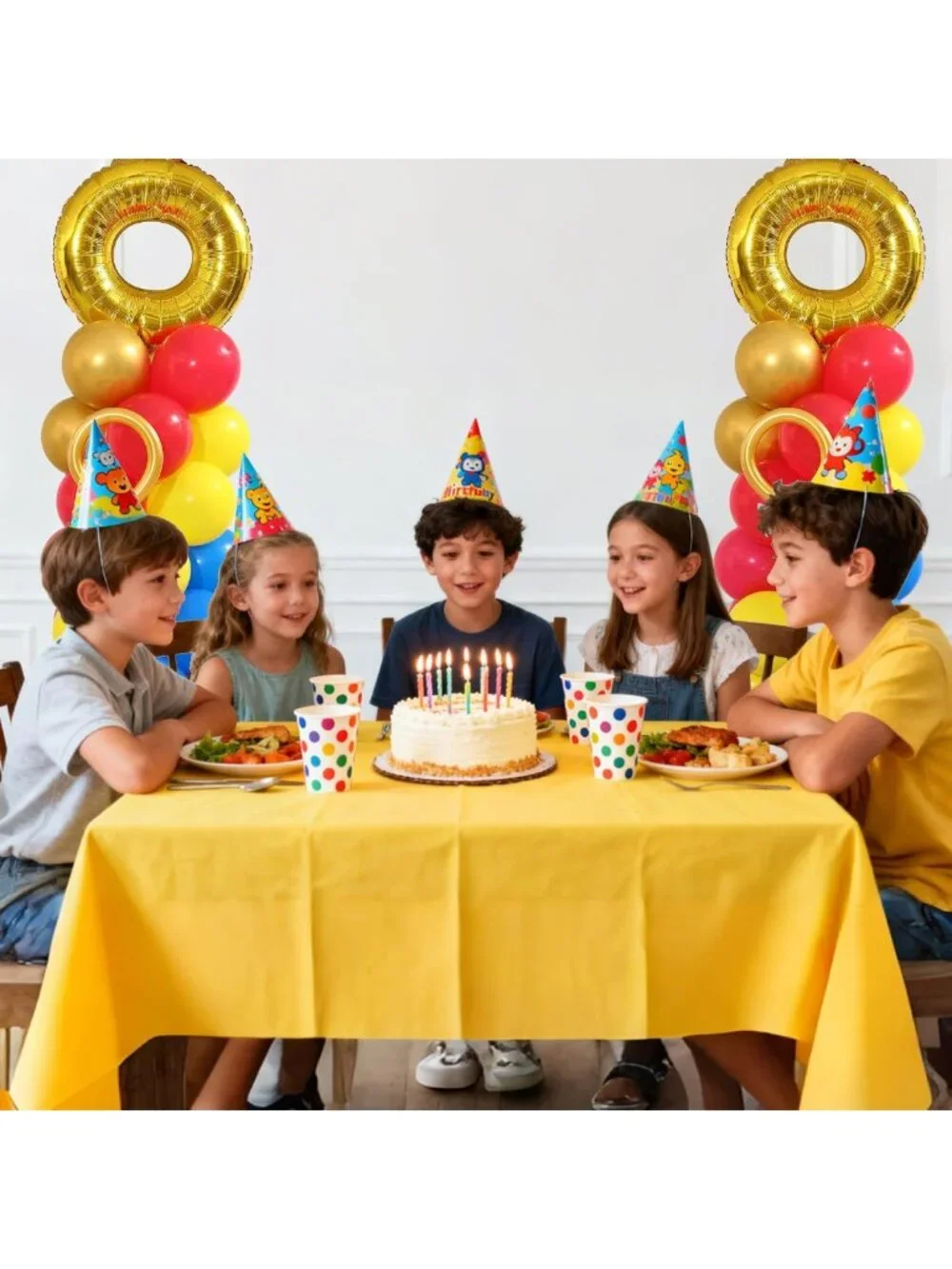 Cartoon Hedgehog Balloon Column Kit - 2 Sets, 130PCS Colorful Balloons for